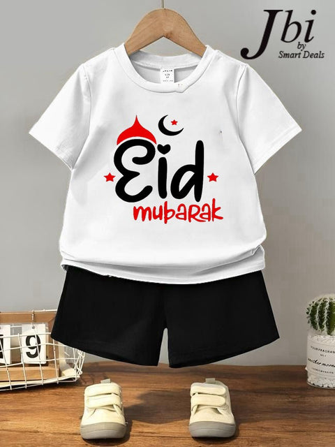 EID COLLECTION KIDS SUITS   T SHIRT+SHORT