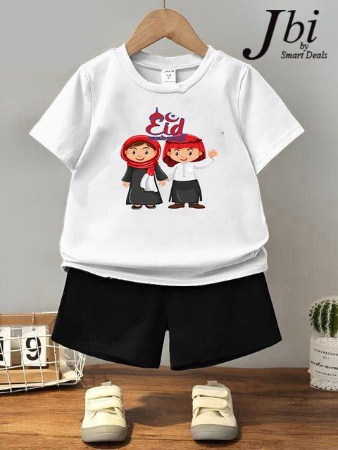 EID COLLECTION KIDS SUITS   T SHIRT+SHORT