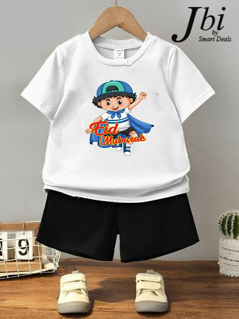 EID COLLECTION KIDS SUITS   T SHIRT+SHORT