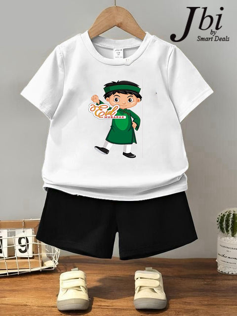 EID COLLECTION KIDS SUITS   T SHIRT+SHORT