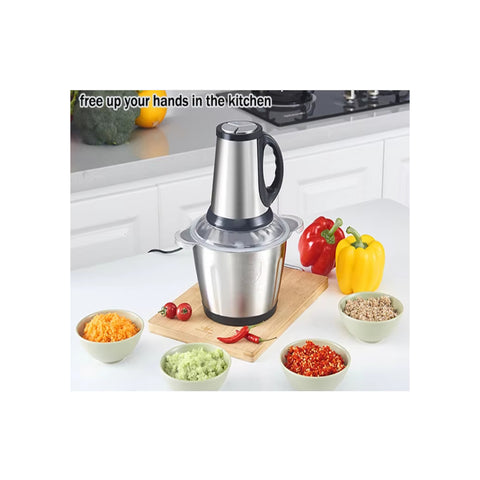 SL-2021 3L Multifunctional 300W Electric Meat Grinder Chopper with Variable Speed, Stainless Steel Blades And Safety Interlock