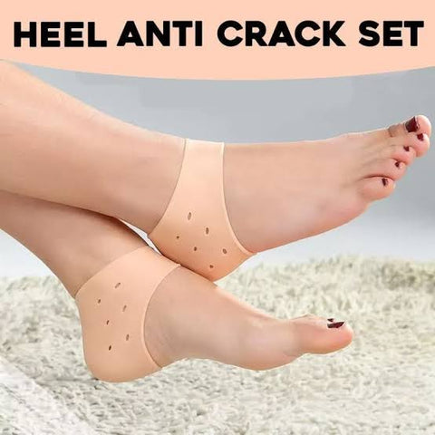 Silicone Heel Pads, Anti Crack Heel Protector, Heel Protectors Set, Silicone Half Heel Anti Crack Covers, Silicone Moisturizing Gel Heel Anti-Crack Socks, Breathable Heel Cups, Breathable Heel Pads Cushion Protectors for Men & Women