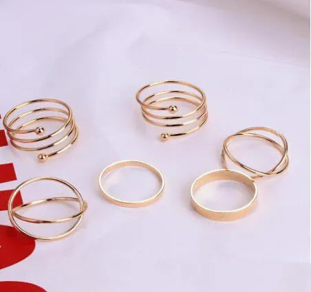 Knuckle Rings For Women Girl | 6 Pcs Finger Ring Set Best Selling Valentine’s Day Gift