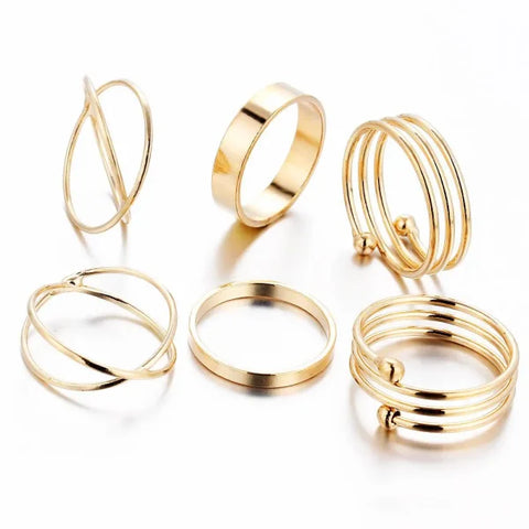 Knuckle Rings For Women Girl | 6 Pcs Finger Ring Set Best Selling Valentine’s Day Gift